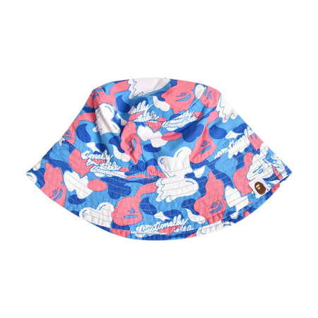 [EMOTIONALLY UNAVAILABLE]× A BATHING APE EU APE ALOHA BUCKET HAT/BLUE(EU-MK8-0000-C13)