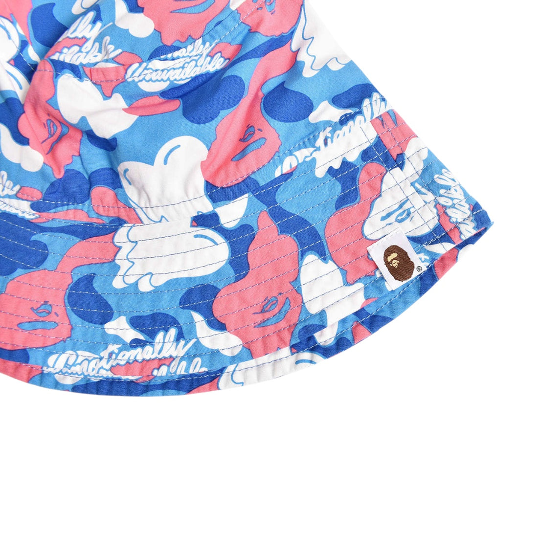 [EMOTIONALLY UNAVAILABLE]× A BATHING APE EU APE ALOHA BUCKET HAT/BLUE(EU-MK8-0000-C13)