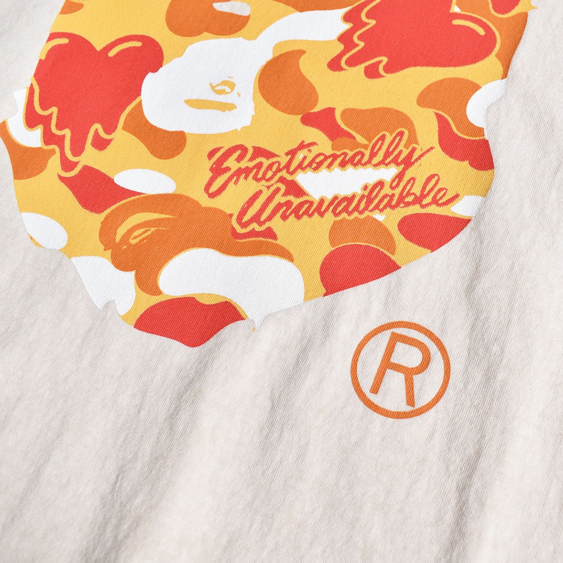 [EMOTIONALLY UNAVAILABLE]× A BATHING APE EU APE SS TEE/IVORY(EU-MK8-0000-C07)