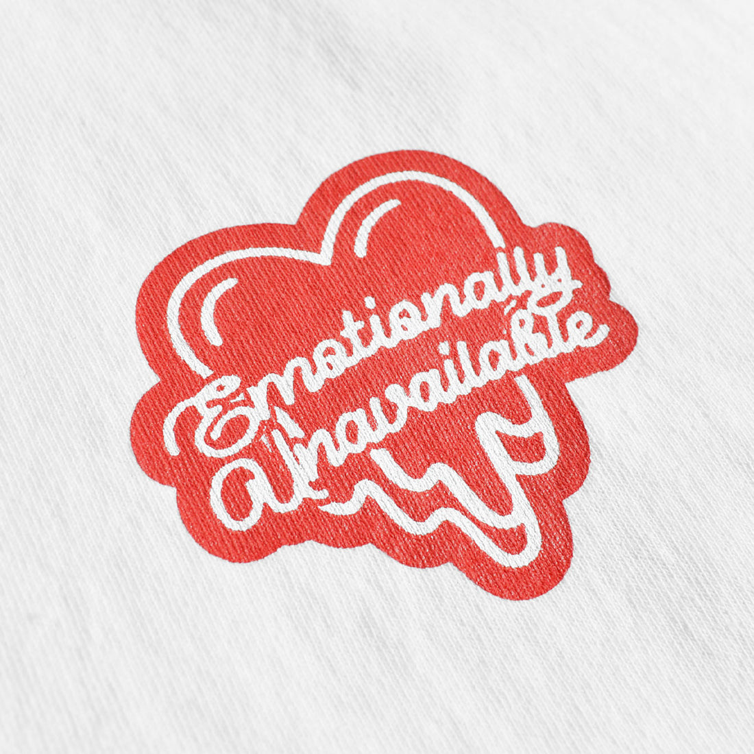 [EMOTIONALLY UNAVAILABLE]EU NEON HEART SS TEE/WHITE(EU-MK8-0000-059)