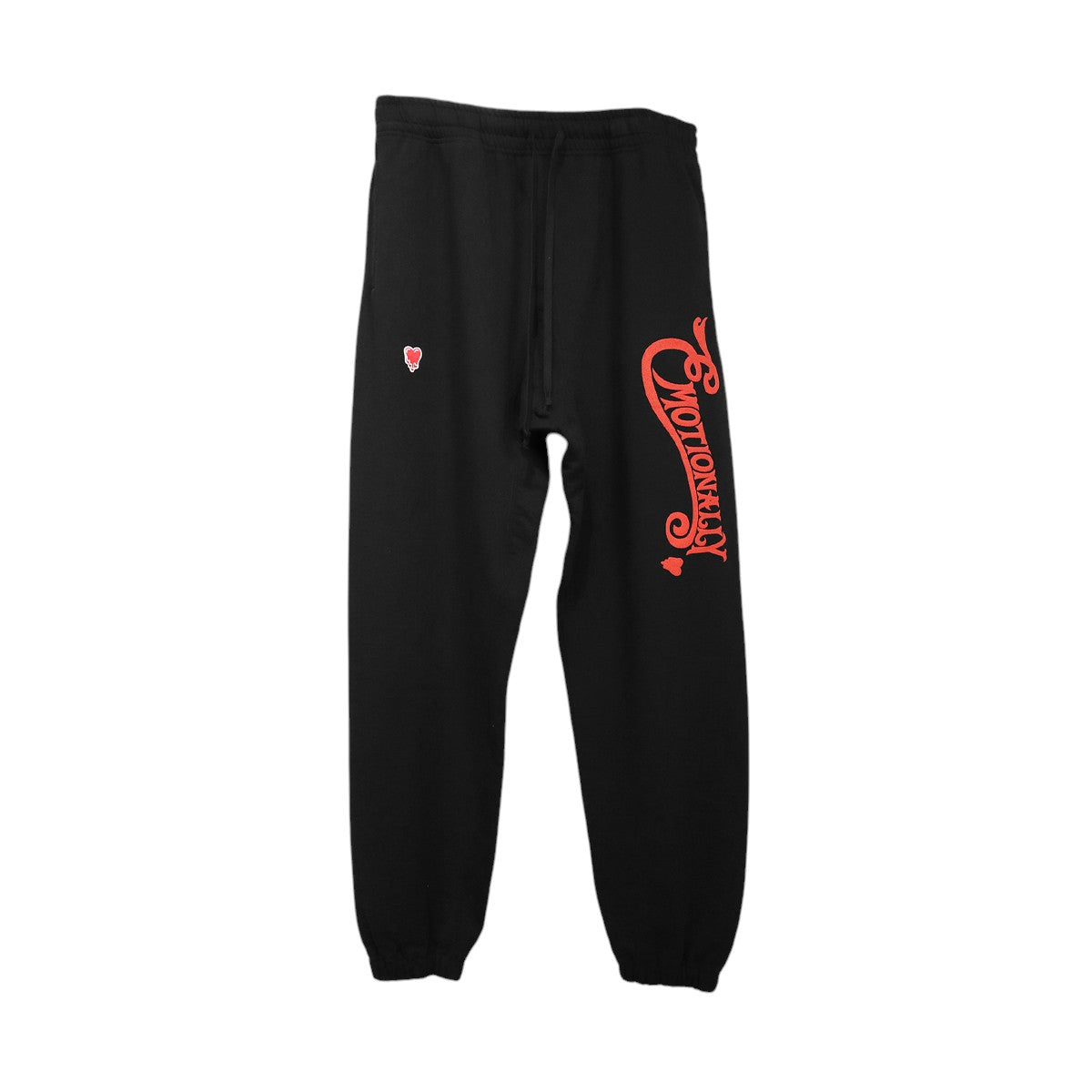 EMOTIONALLY UNAVAILABLE]HEART LOGO SWTPNTS/BLACK/RED(EU-YS8-0000