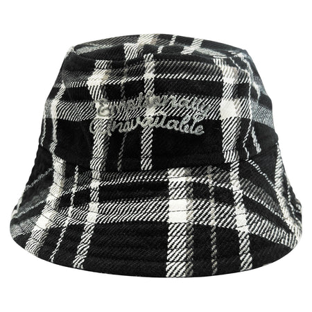 [EMOTIONALLY UNAVAILABLE]EU FLANNEL BUCKET HAT/BLACK(EU-MK8-0000-072)