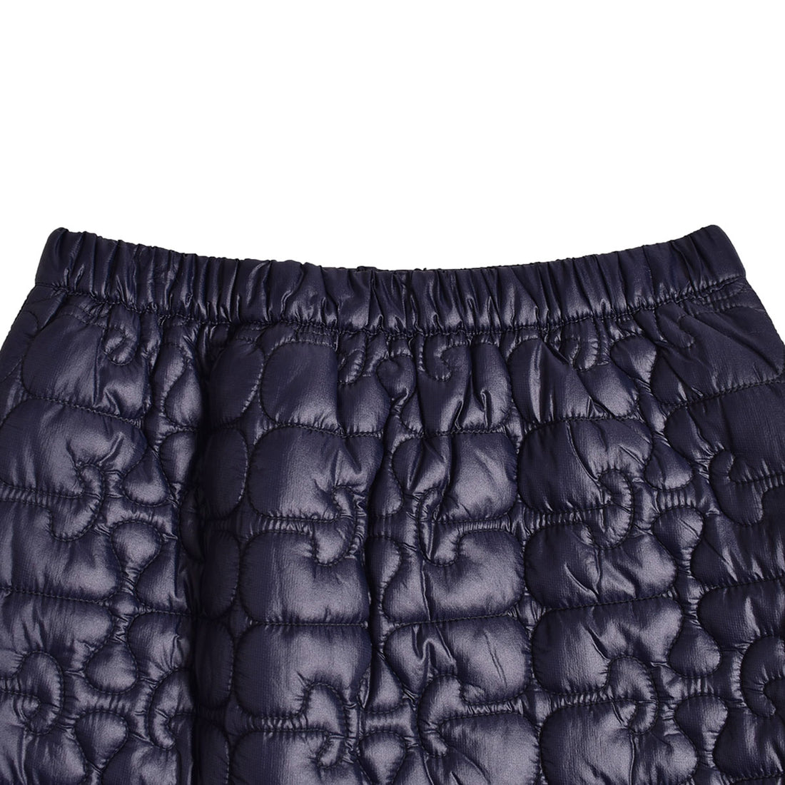 [GANNI]Shiny Quilt Mini Skirt/NAVY(F8384)