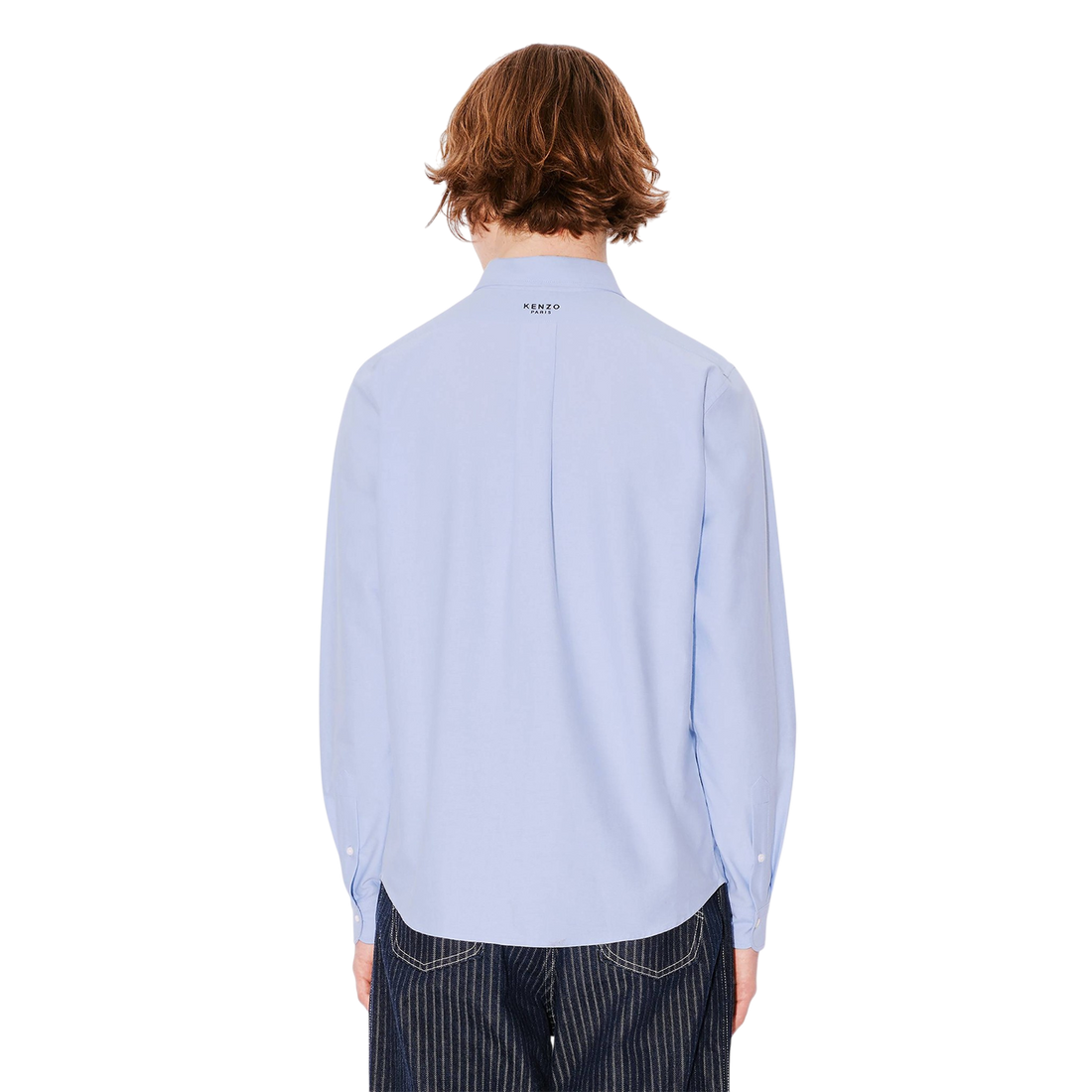 [KENZO] 'BOKE FLOWER' エンブロイダリーオックスフォードコットンシャツ / Sky Blue (FE65CH4109LO)