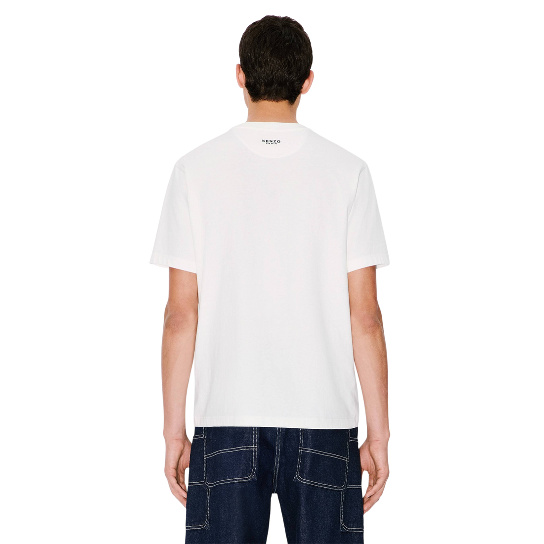 [KENZO] 'BOKE FLOWER' エンブロイダリーTシャツインコットン / Off White (FE65TS4744SG)