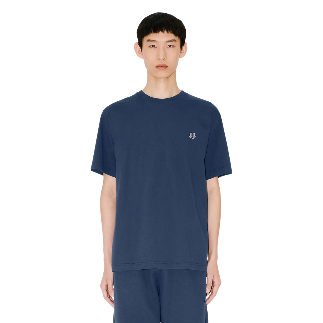 [KENZO] 'BOKE FLOWER' エンブロイダリーTシャツインコットン / Navy Blue (FE65TS4744SG)