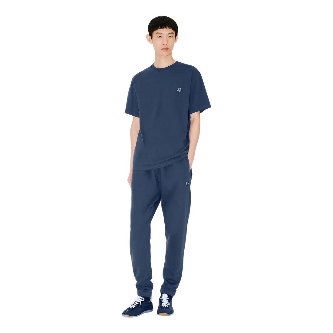 [KENZO] 'BOKE FLOWER' エンブロイダリーTシャツインコットン / Navy Blue (FE65TS4744SG)