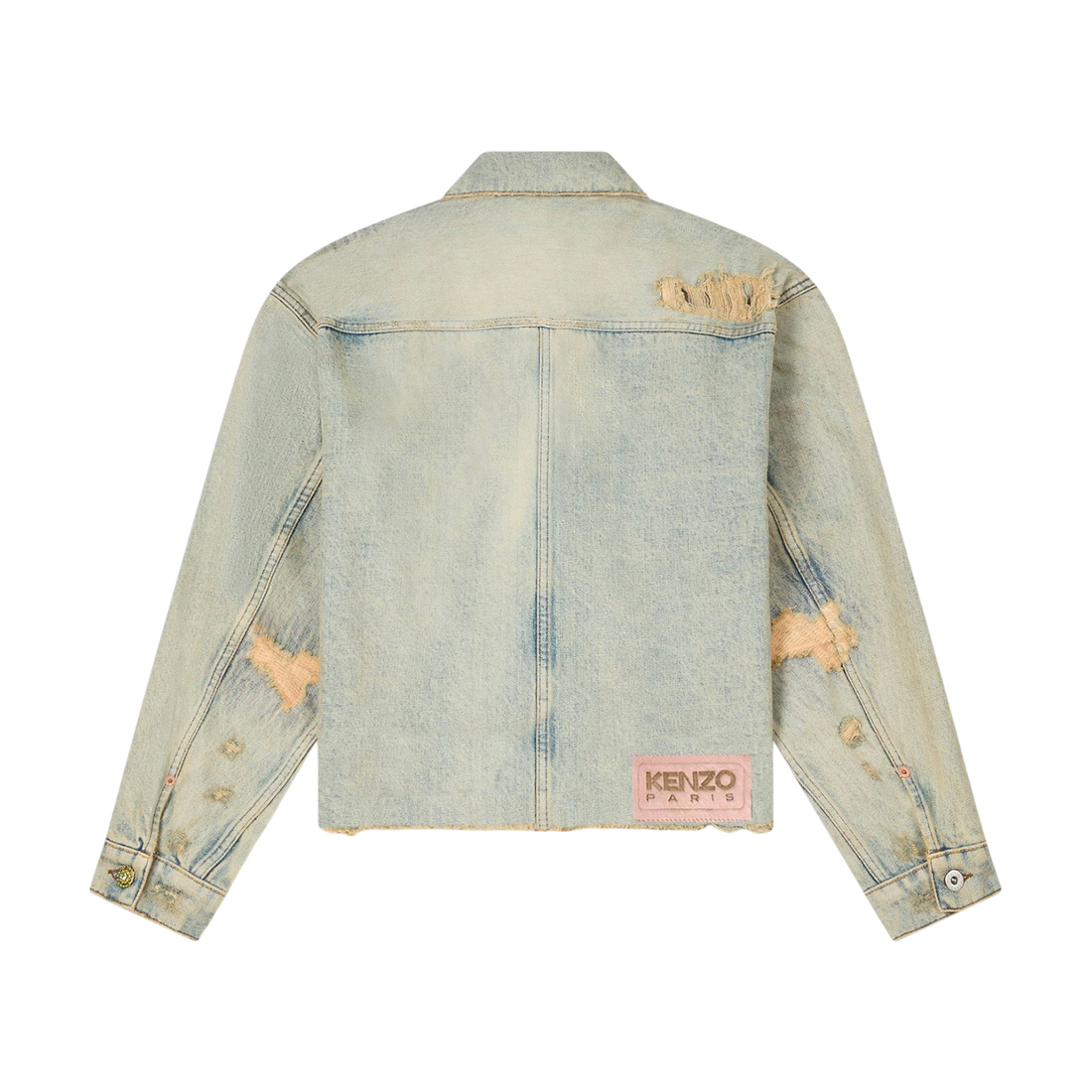 [KENZO] トラッカージャケットインジャパニーズセルビッジデニム / Bleached Blue Denim (FG52DV2626Q8)