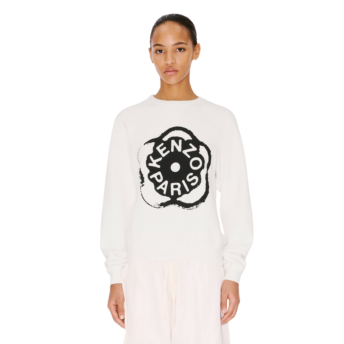 [KENZO] 'BOKE FLOWER 2.0' スウェットインコットン / Off White (FG55SW5094MJ)