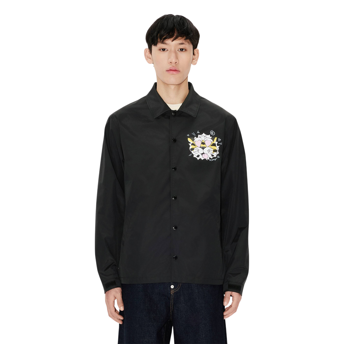 [KENZO] 'KENZO WILD TIGER' ライトコーチジャケット / Black (FG55BL0619NI)