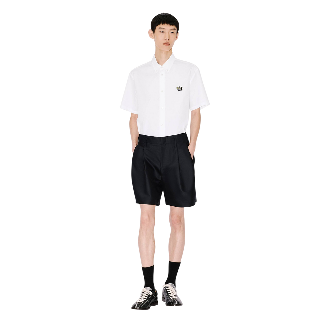 [KENZO] 'KENZO WILD TIGER' ショートスリーブシャツ / White (FG55CH1099LI)