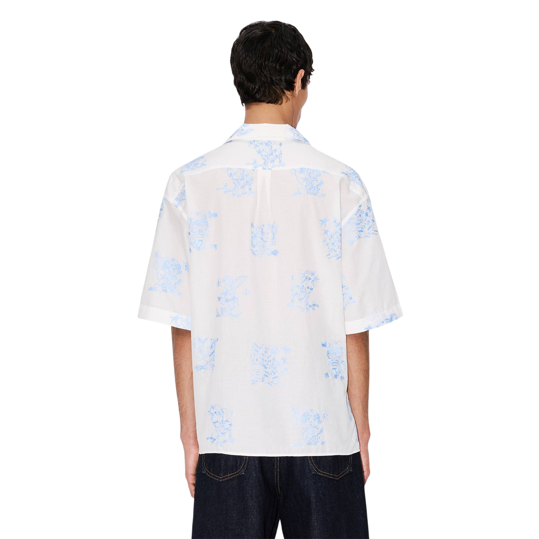 [KENZO] 'KENZO CARTOON' ハワイアンショートスリーブシャツ / White (FG55CH1359EG)