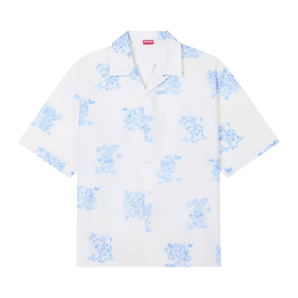 KENZO] 'KENZO CARTOON' ハワイアンショートスリーブシャツ / White