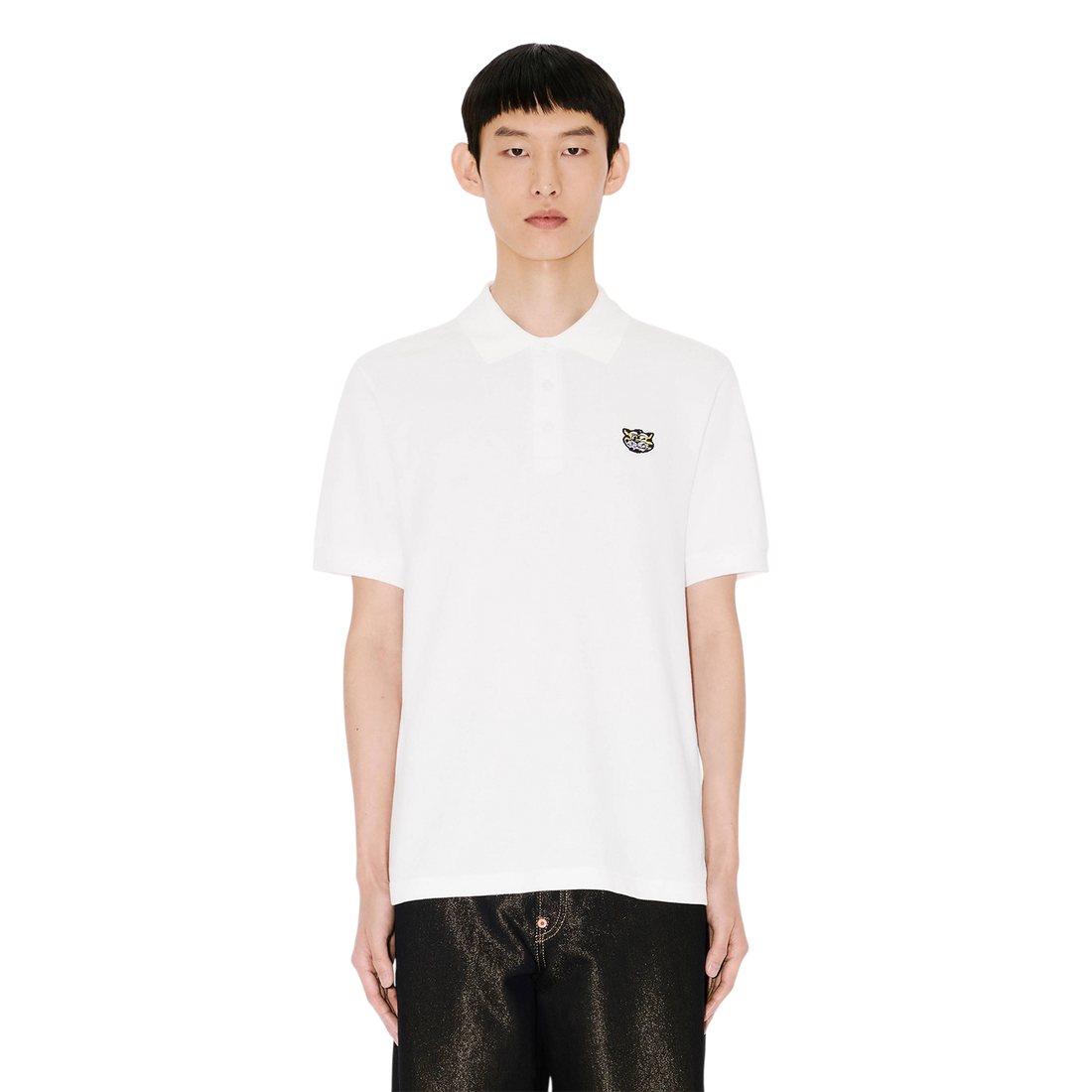 [KENZO] 'KENZO WILD TIGER' スリムポロインコットン / Off White (FG55PO1014PU)