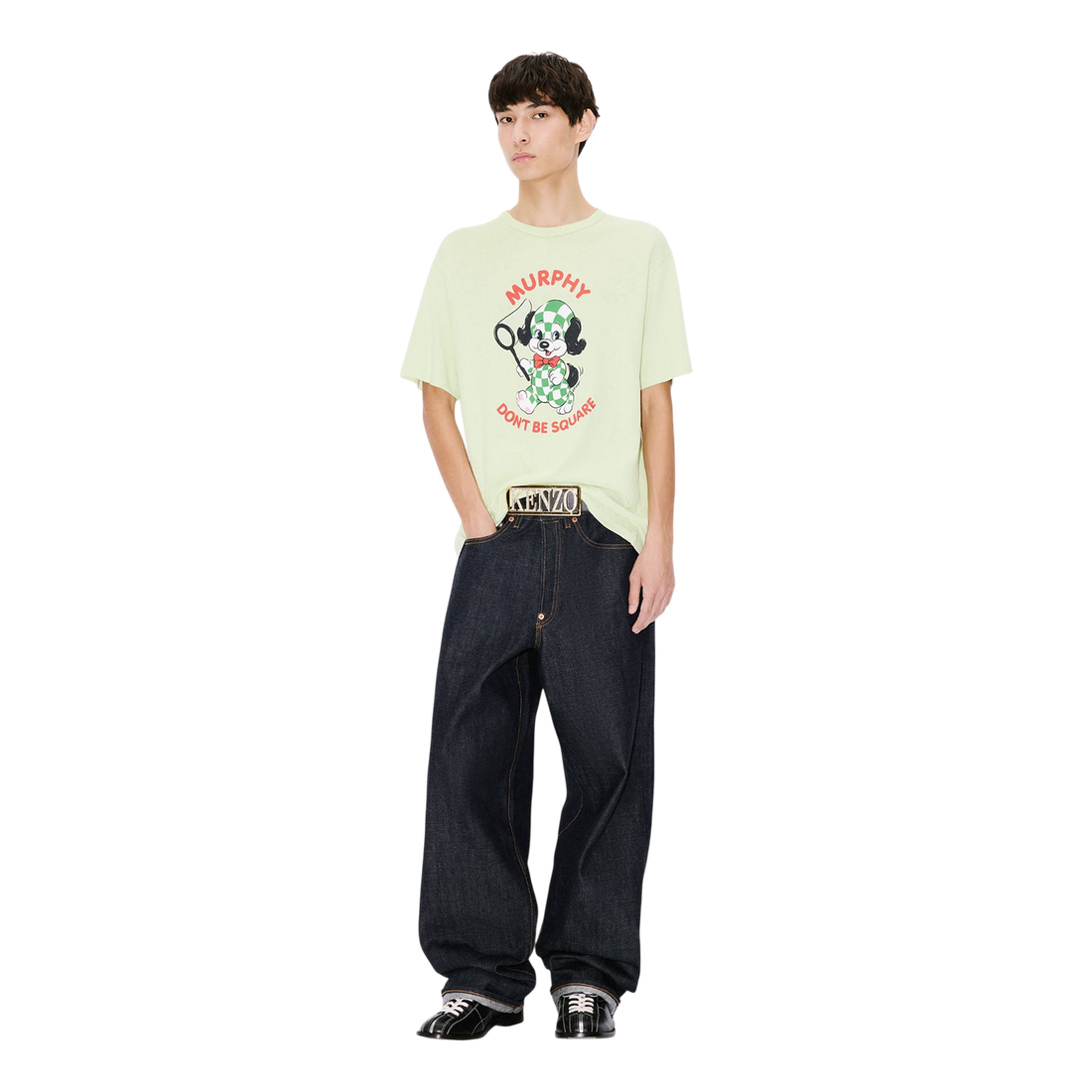 [KENZO] 'KENZO CARTOON' Tシャツインコットン / Almond Green (FG55TS2094SK)