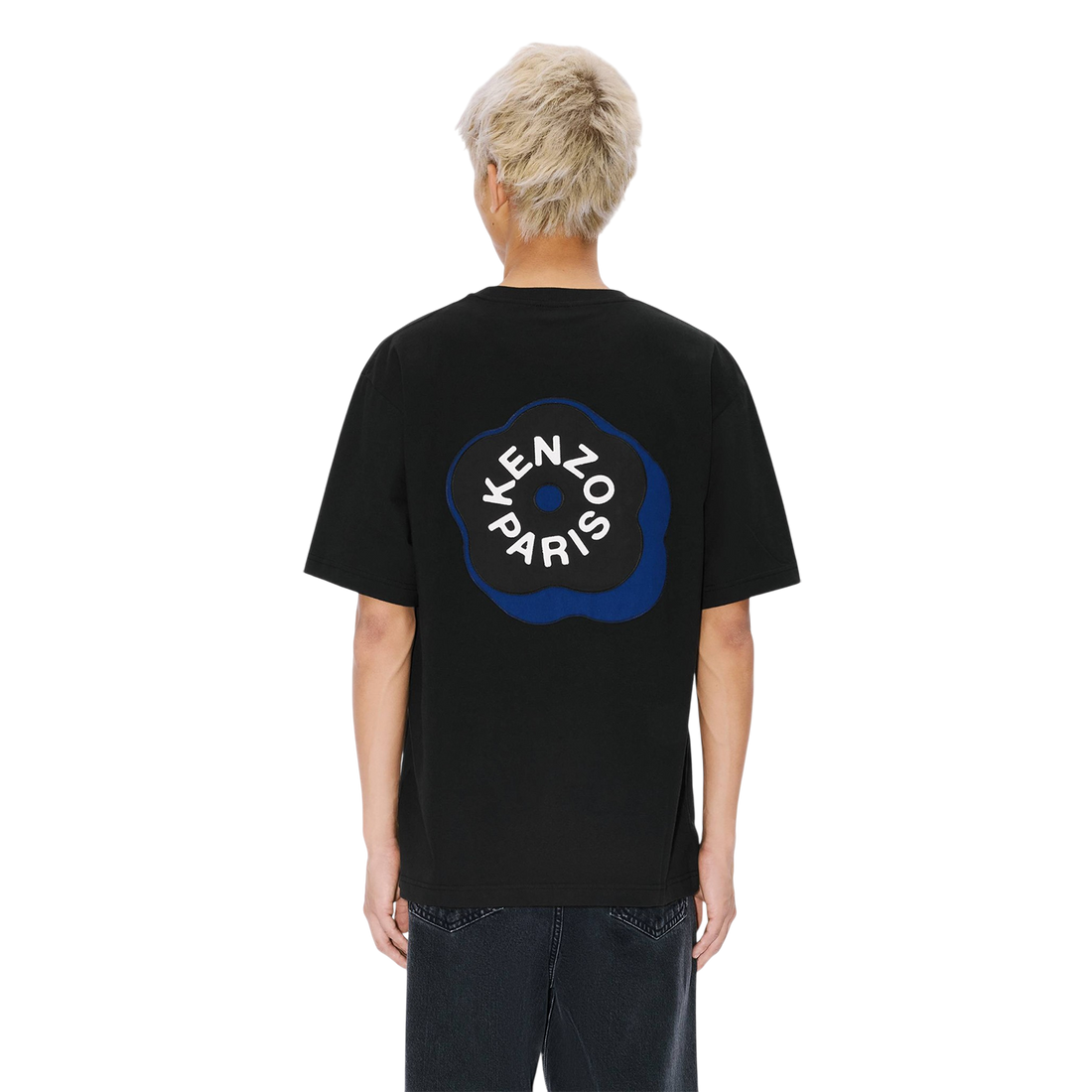 [KENZO] 'BOKE FLOWER 2.0' エンブロイダリーオーバーサイズTシャツインコットン / Black (FG55TS4024SG)