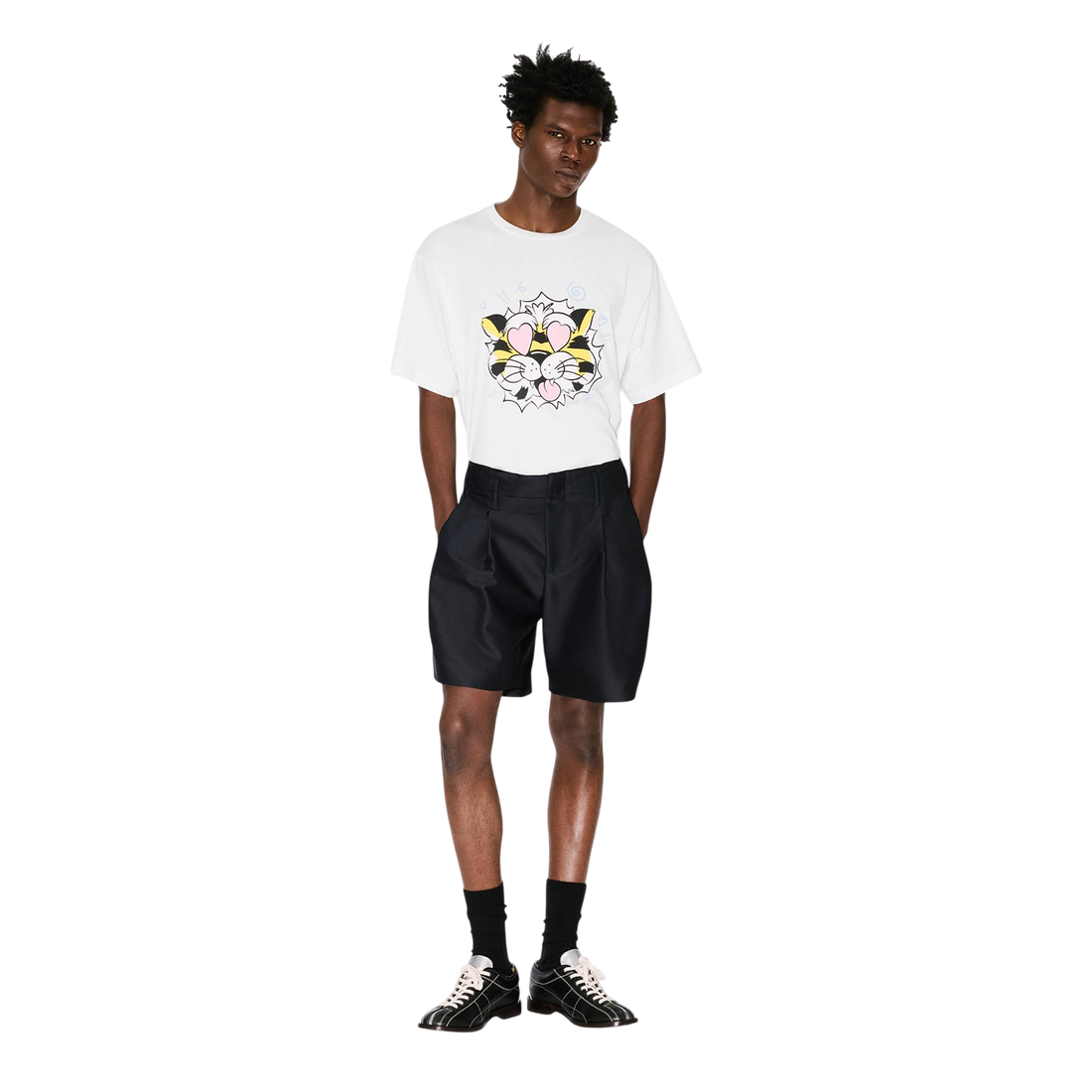 [KENZO] 'KENZO WILD TIGER' オーバーサイズTシャツインコットン / Off White (FG55TS4034SG)