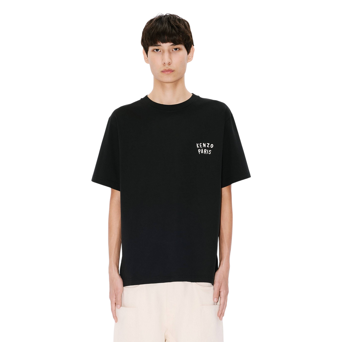 [KENZO] 'KENZO BOKE HEART' オーバーサイズTシャツインコットン / Black (FG55TS4054SY)