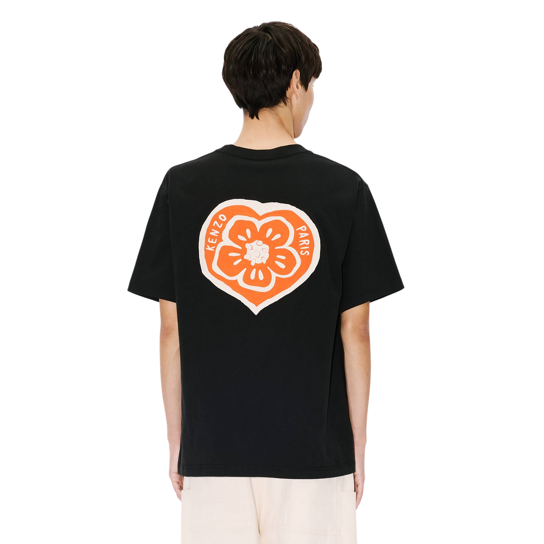 [KENZO] 'KENZO BOKE HEART' オーバーサイズTシャツインコットン / Black (FG55TS4054SY)