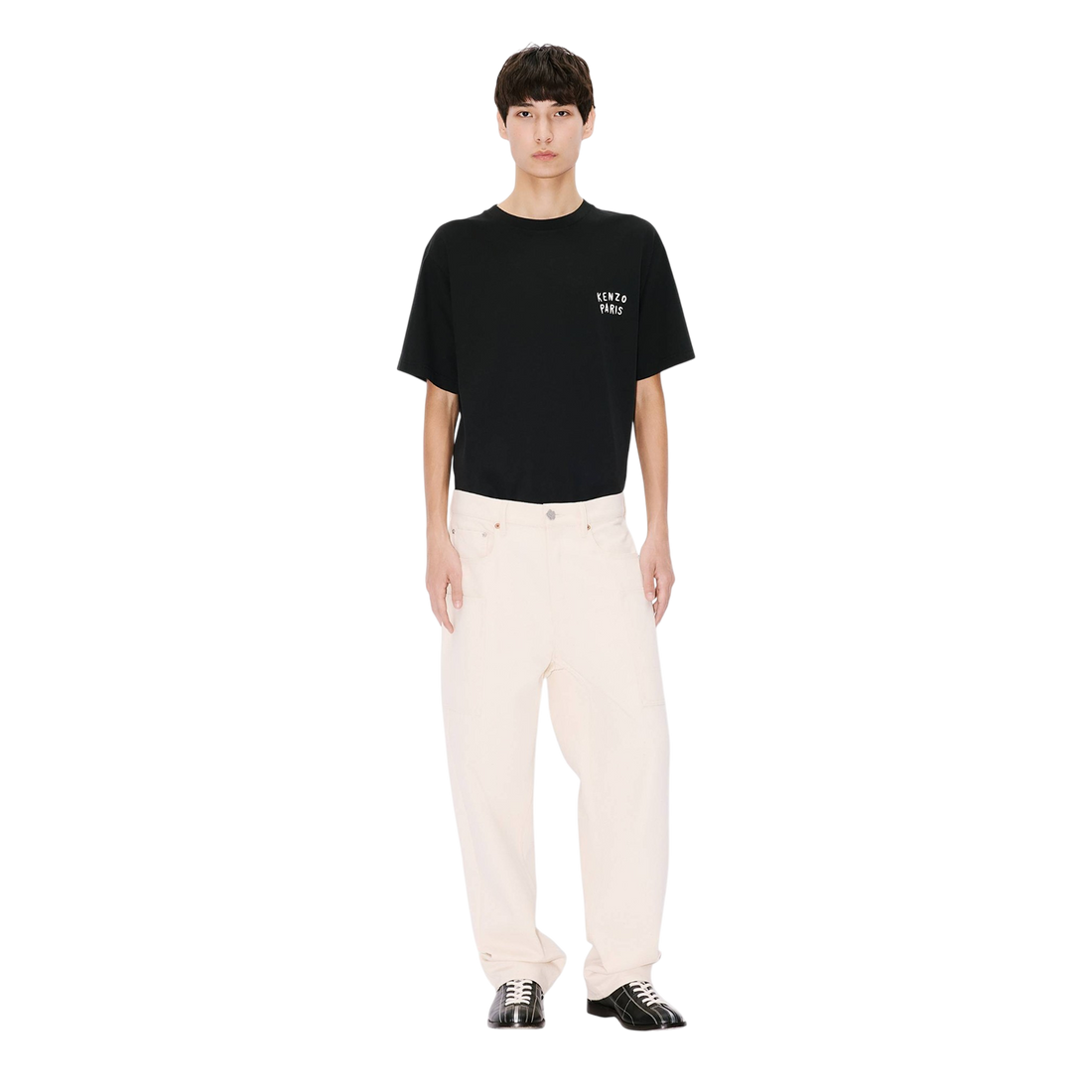 [KENZO] 'KENZO BOKE HEART' オーバーサイズTシャツインコットン / Black (FG55TS4054SY)