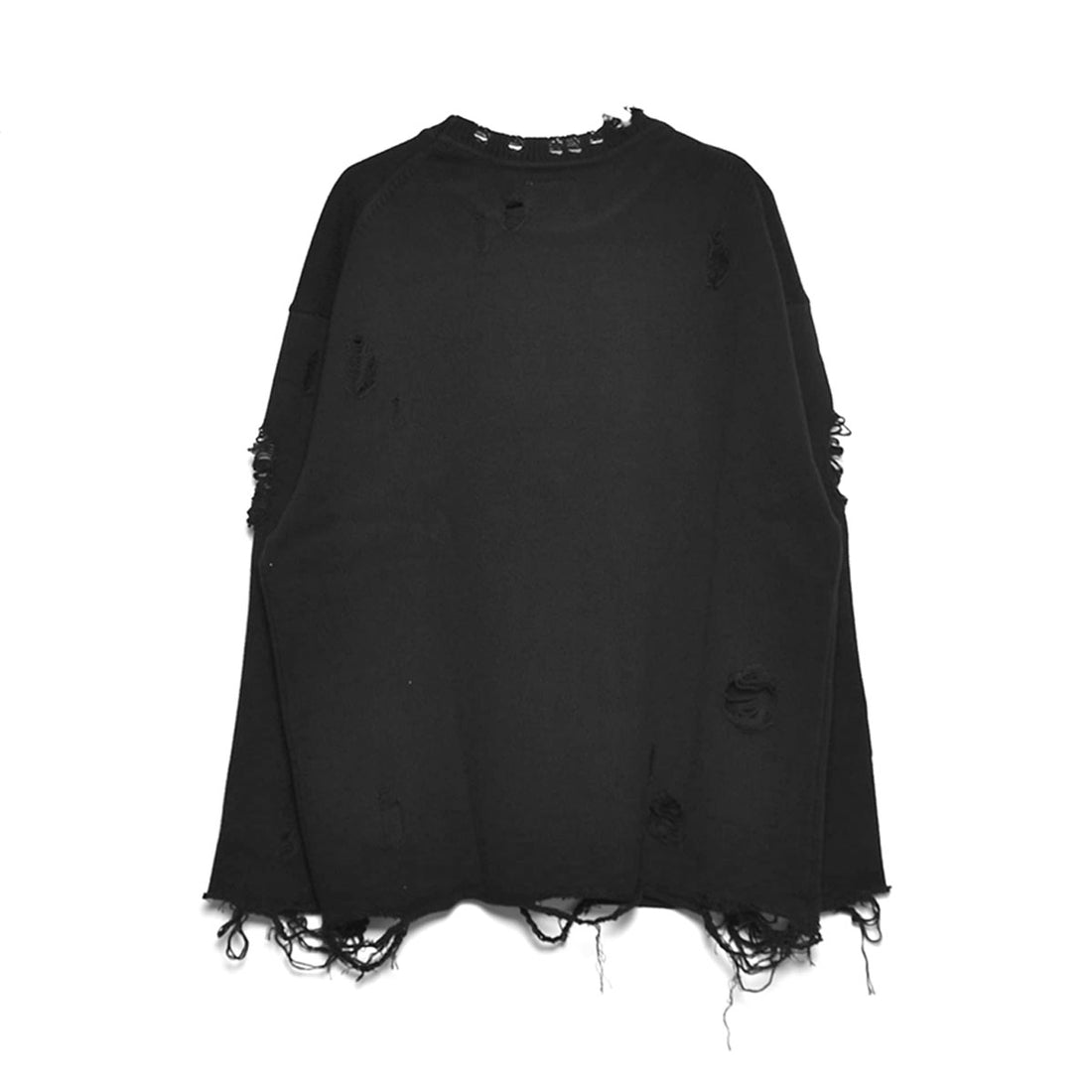 KAMIYA]Destroyed Knit LST/BLACK(G11LT045) – R&Co