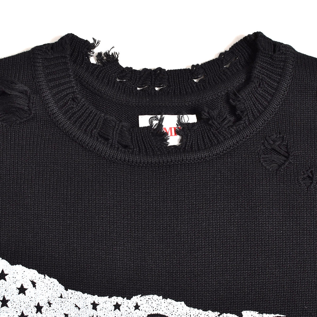 KAMIYA]Destroyed Knit LST/BLACK(G11LT045) – R&Co