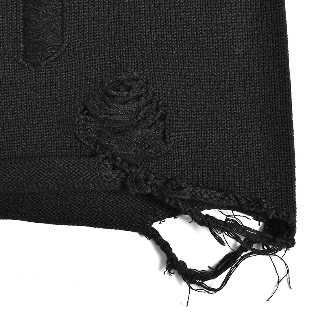 KAMIYA]Destroyed Knit LST/BLACK(G11LT045) – R&Co