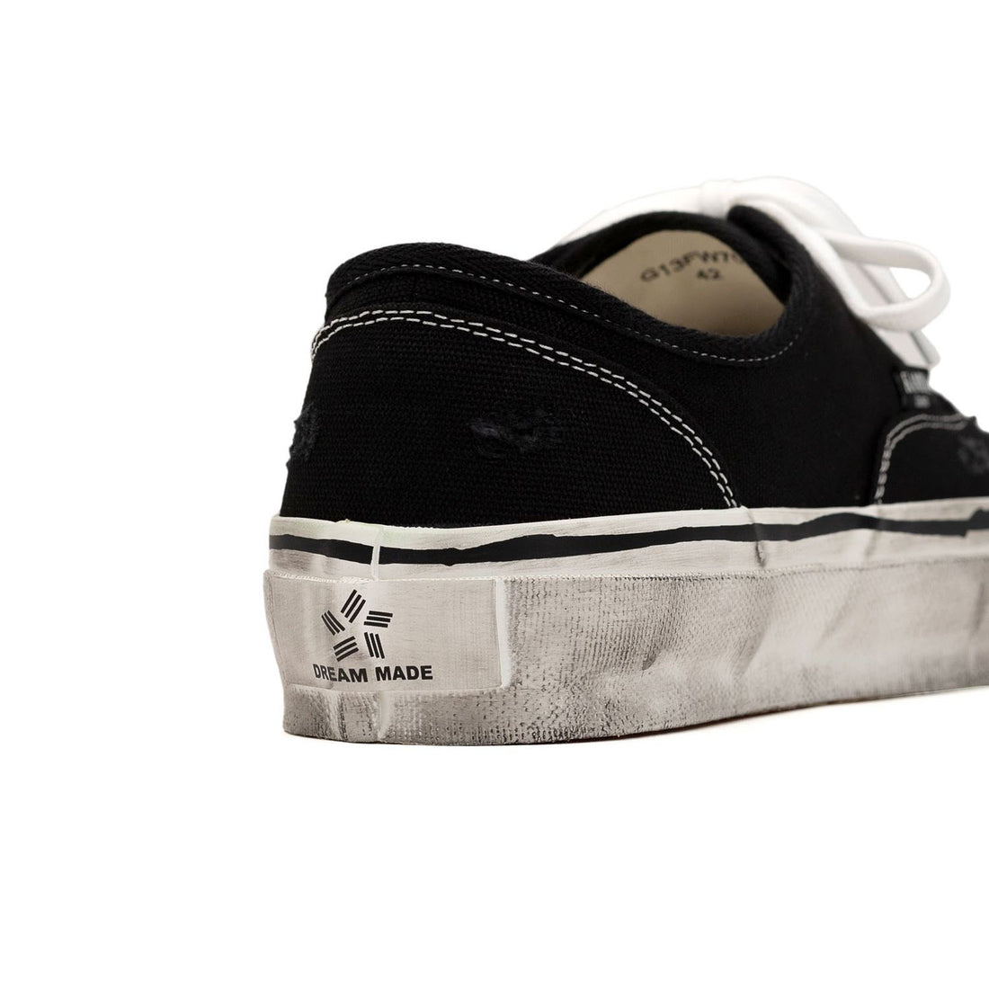 [KAMIYA]"Herc" Distressed Vulcanized Sneaker/BLACK(G13FW702)