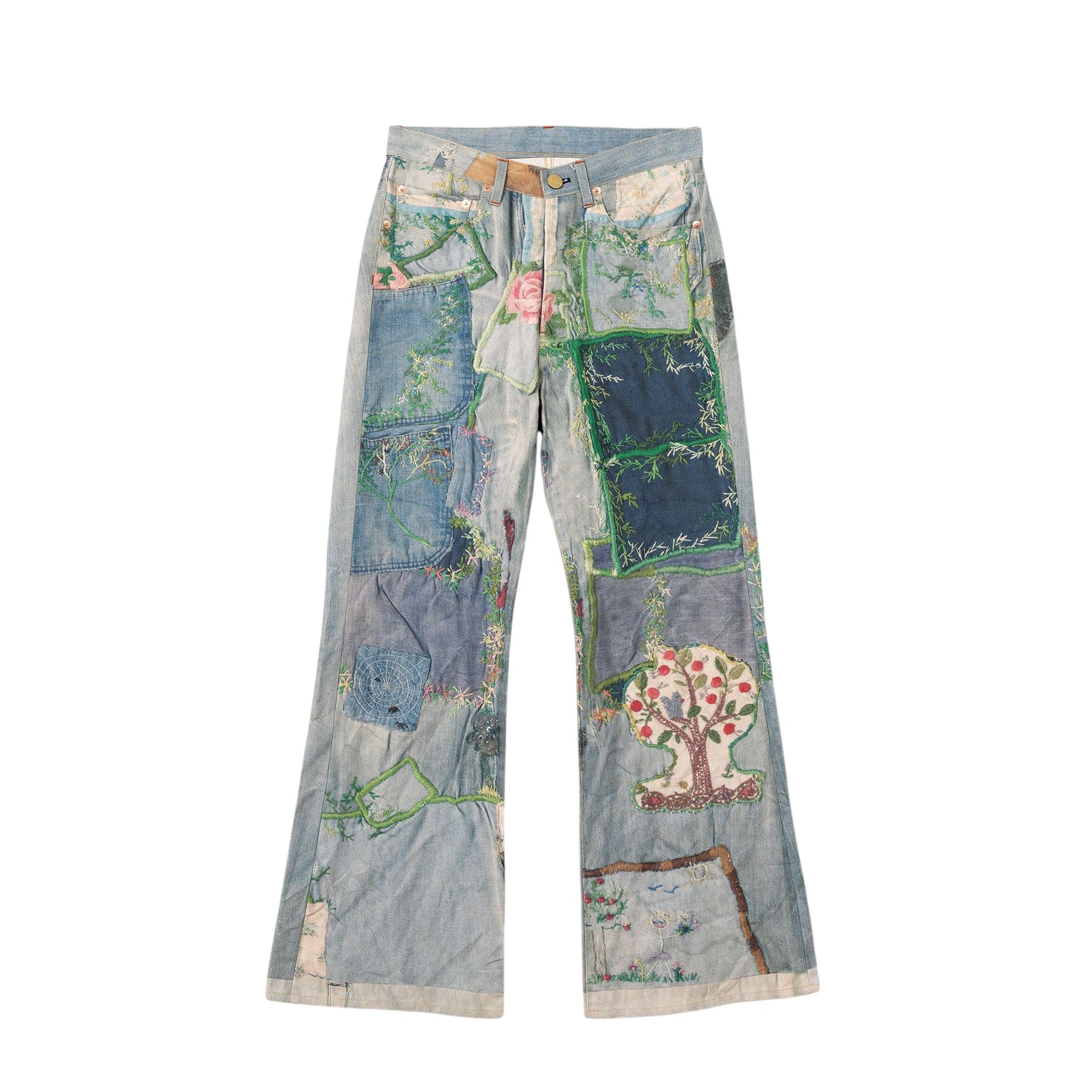 KAMIYA 25SS トロンプルイユプリントデニム KAMIYA]Trompe L'oeil Print Denim Pants/INDIGO(G14PT027) – R&Co.