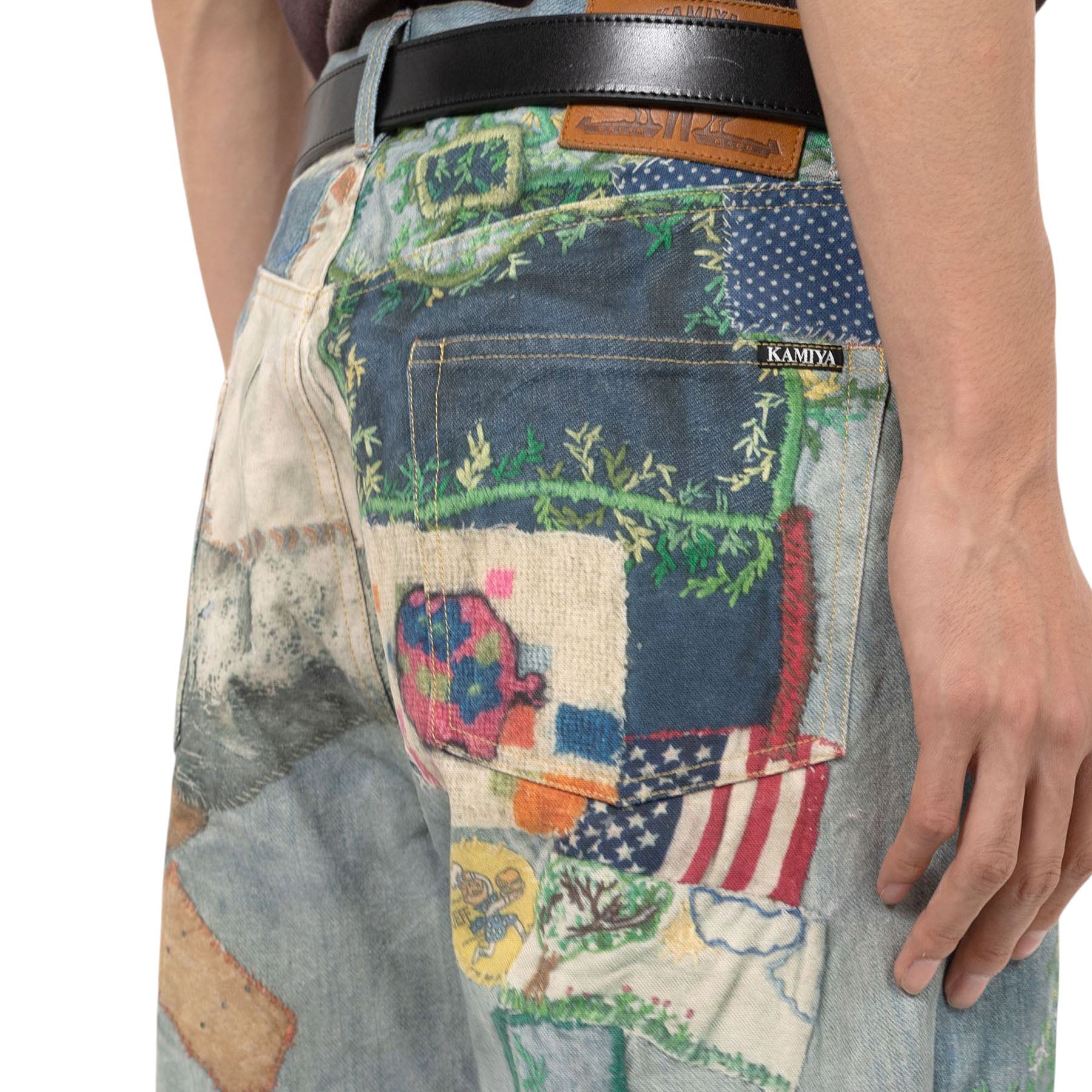 KAMIYA]Trompe L'oeil Print Denim Pants/INDIGO(G14PT027) – R&Co.