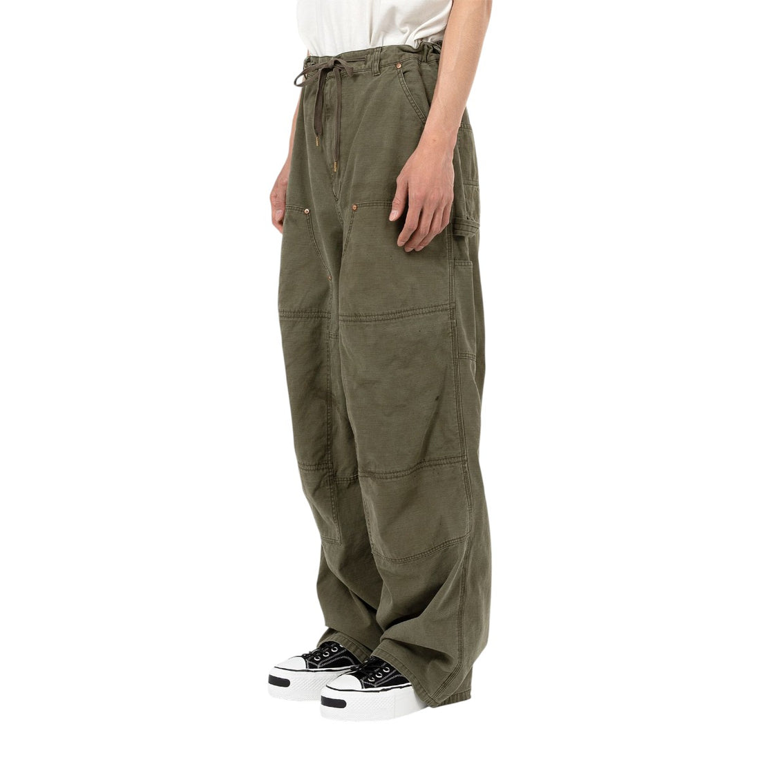[KAMIYA]Back Satin Painter Pants/KHAKI(G15PT038)