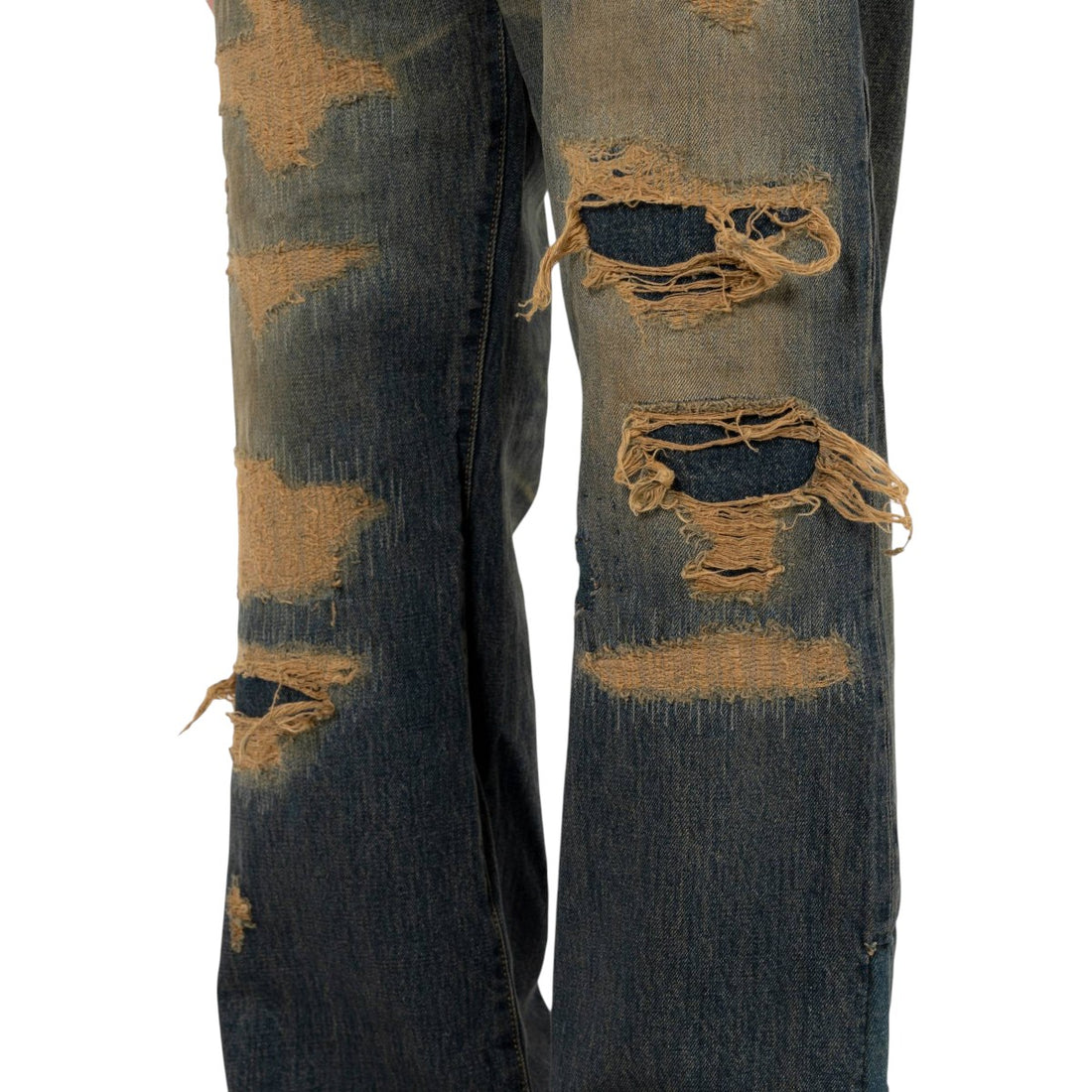 [KAMIYA]BORO Bootcut Wide Denim Pants/INDIGO(G15PT053)