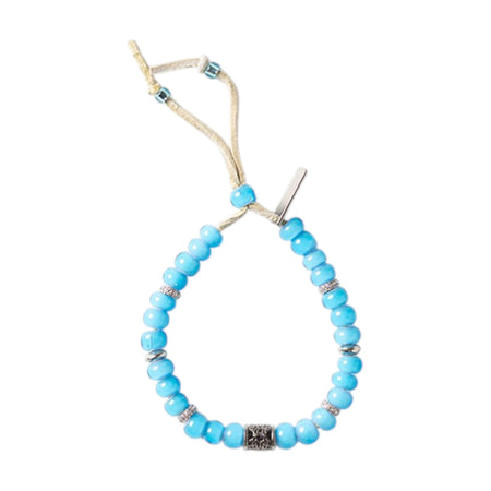 [KAMIYA]Glass Beads Bracelet/AQUA(G16AC215)