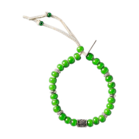 [KAMIYA]Glass Beads Bracelet/GREEN(G16AC215)