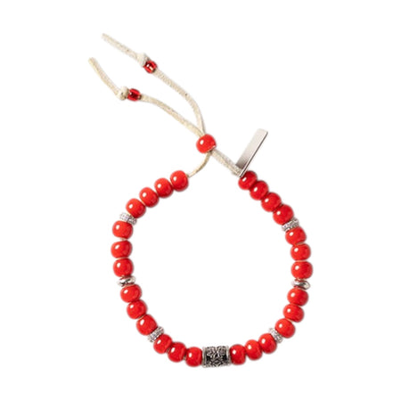 [KAMIYA]Glass Beads Bracelet/RED(G16AC215)