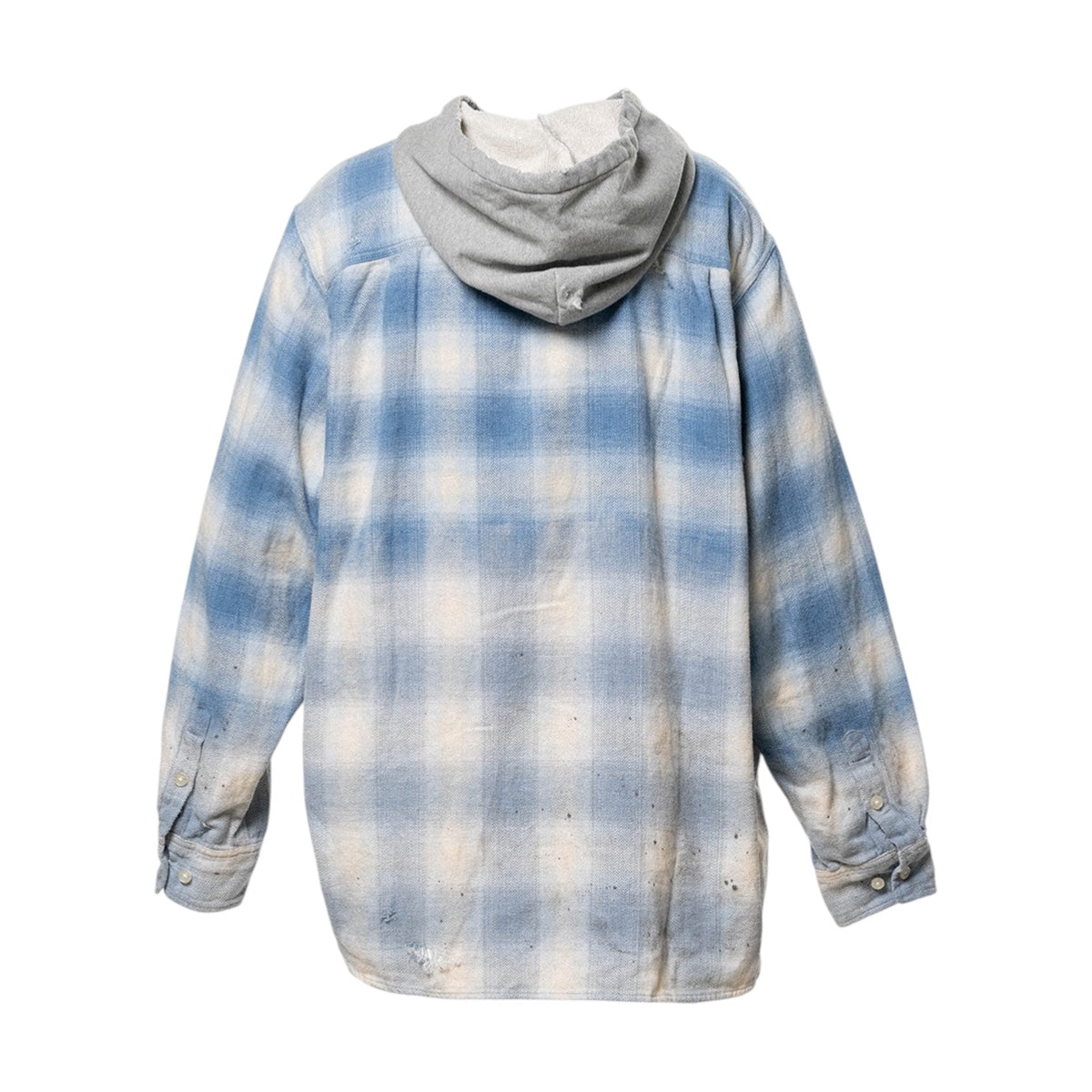 トップス 26SS KAMIYA DISTRESSED HOODED SHIRT KAMIYA]Distressed Hooded Checked Shirt/BLUE(G16SH051) – R&Co.