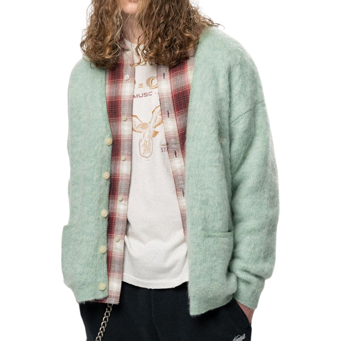 [KAMIYA]Mohair Knit Cardigan(G17CD076)
