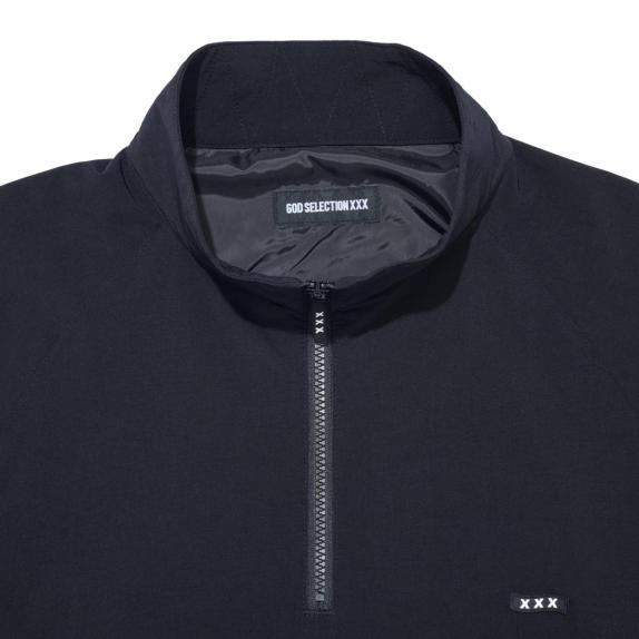 [GOD SELECTION XXX]NYLON HALF ZIP JACKET/BLACK(GX-A25-JK-01)