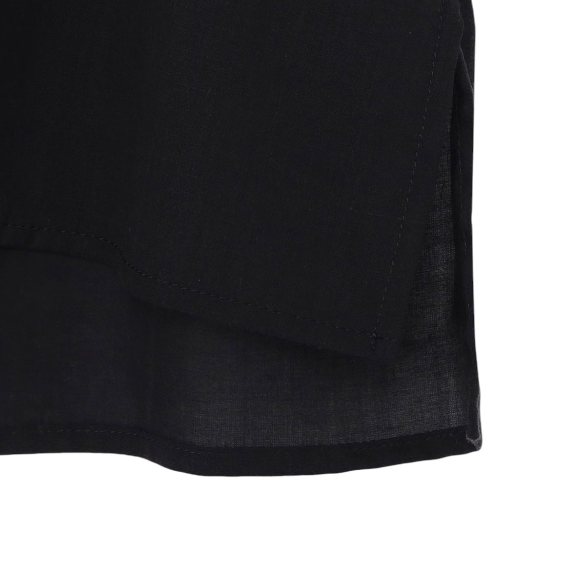 [yohji yamamoto]CELLLOSE LAWN PANEL OPEN COLLAR BLOUSE/BLACK(HK-B09-201)