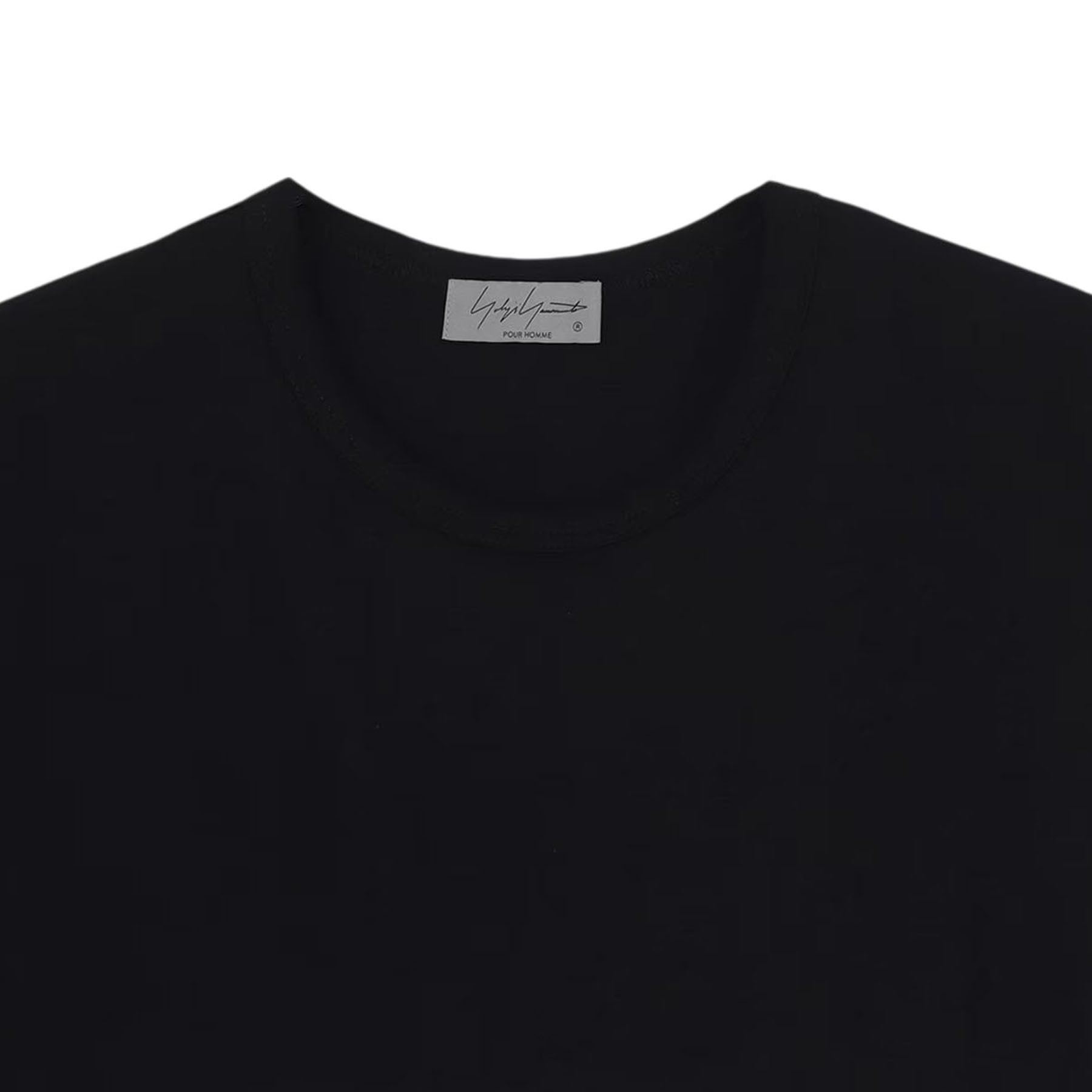yohji yamamoto]30/-COMBED SINGLE JERSEY BASIC LONG SLV PT B/BLACK