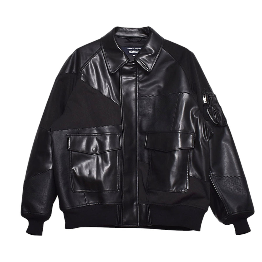 [COMME des GARCONS HOMME]LEATHER JACKET/BLACK(HP-J011-051)