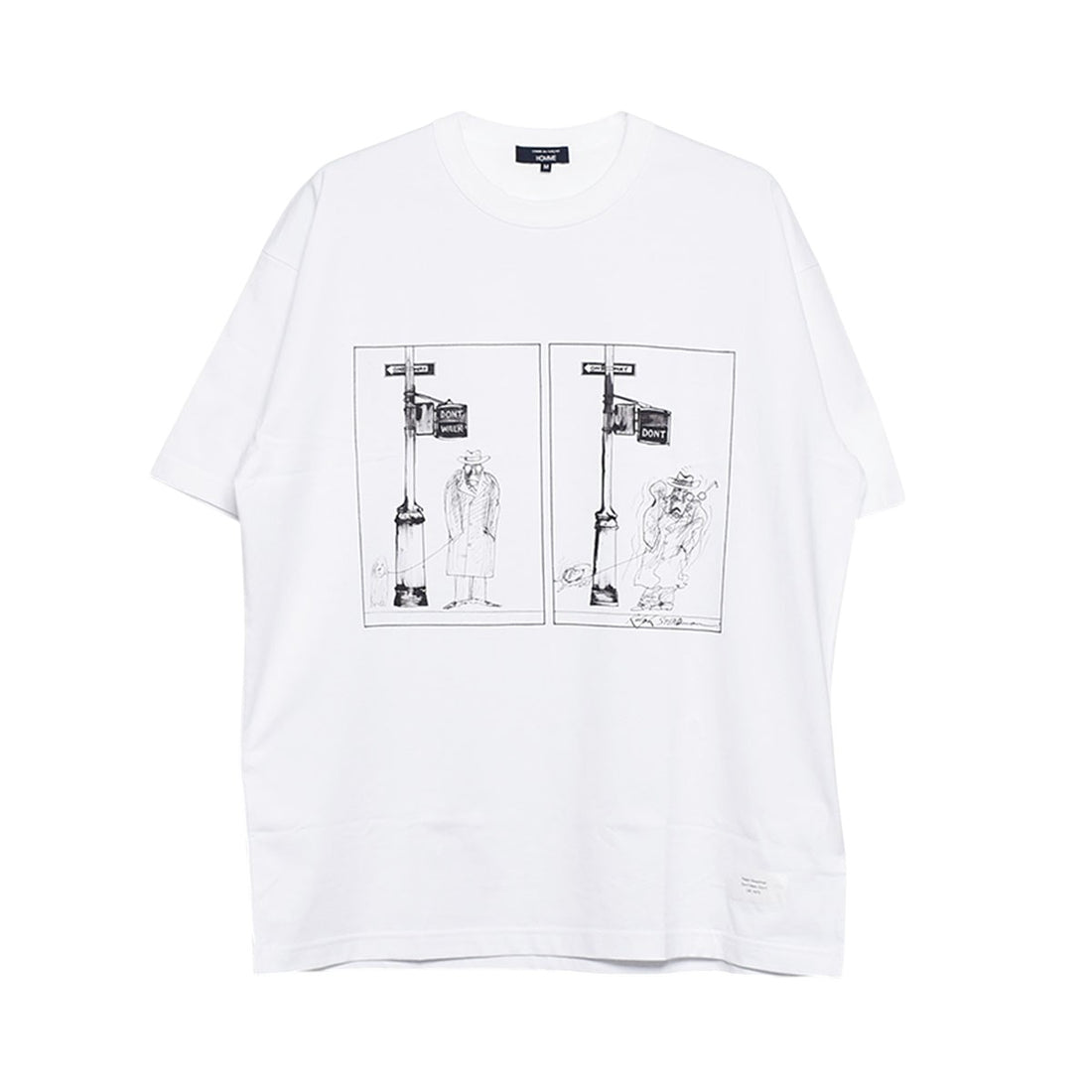 [COMME des GARCONS HOMME]TEE B/WHITE(HP-T009-051)