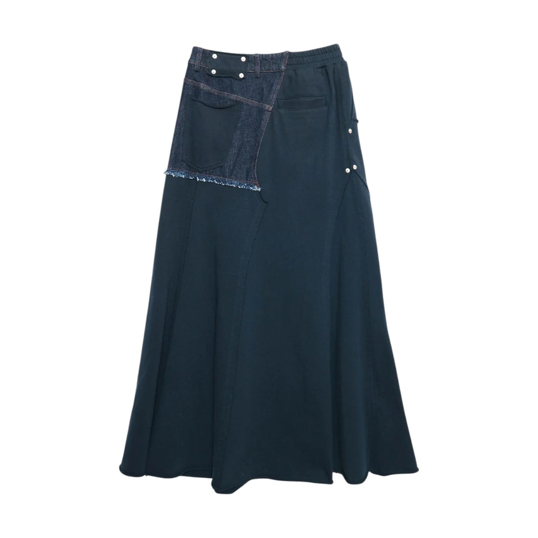 [AULA AILA]DENIMSWEAT DOCKING FLARE SKIRT(1263-07013)