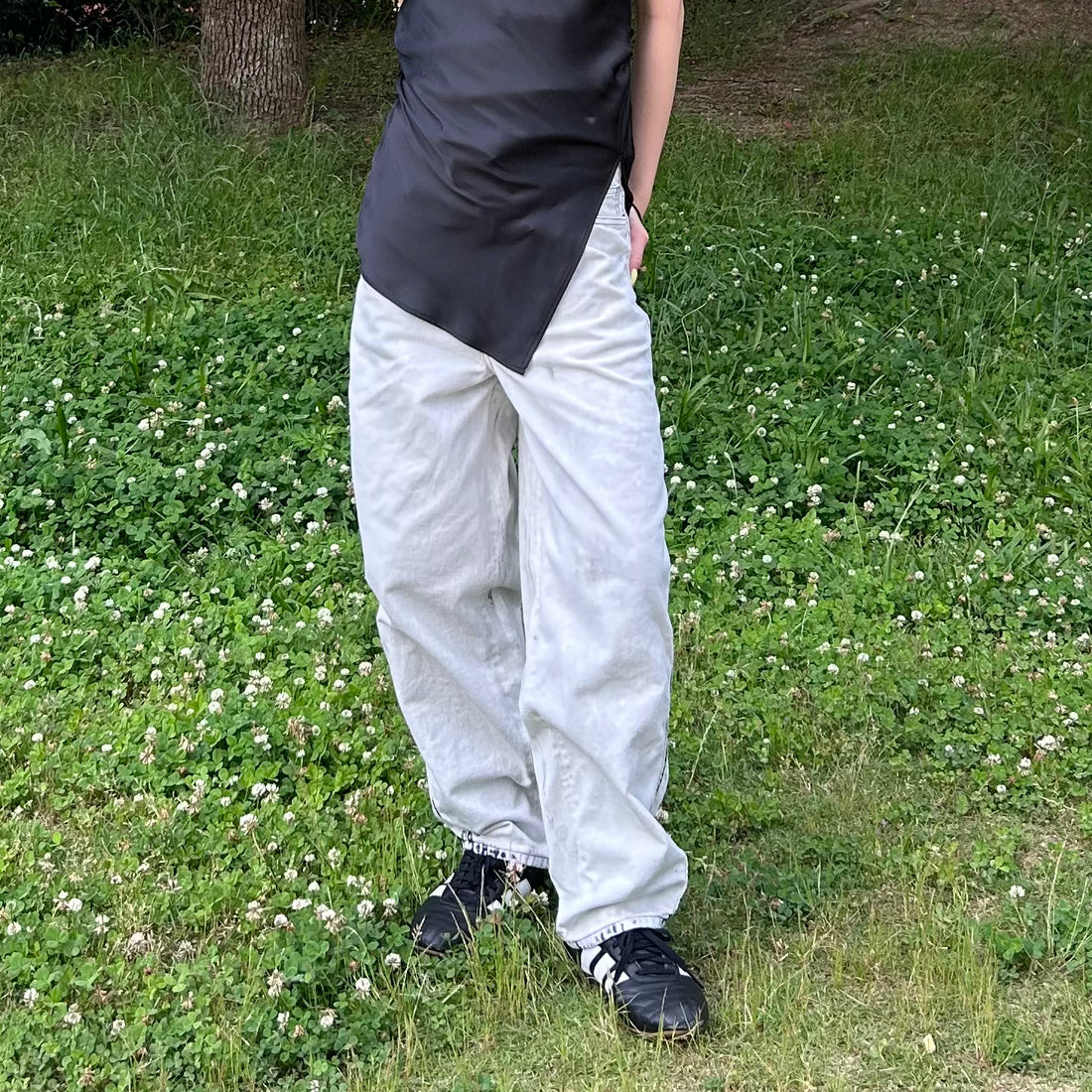 [beautiful people]left hand twill carved denim pants/WHITE(1515105008)