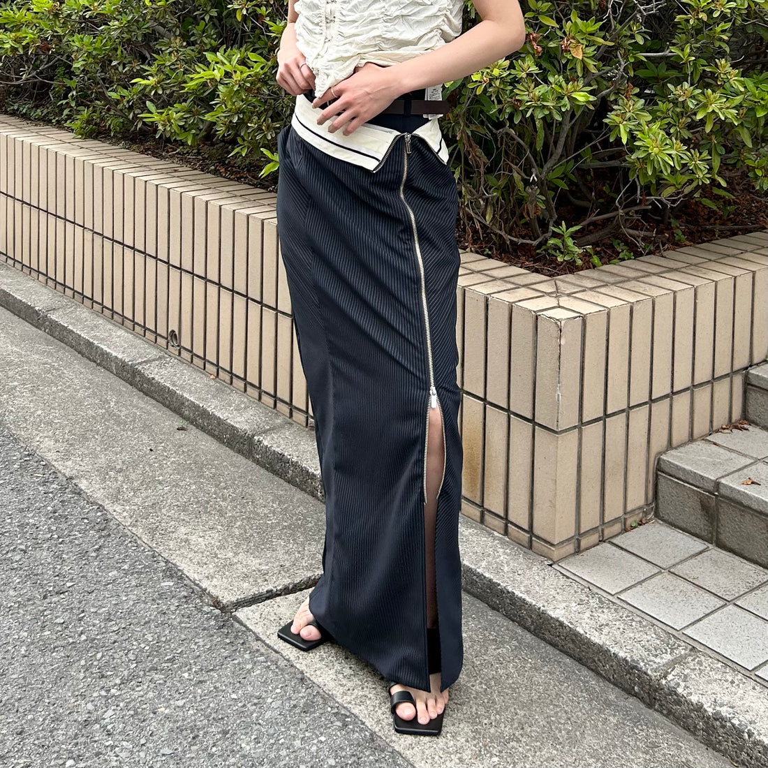 [MAISON SPECIAL]ターンバックハイウエストスカート/NAVY(21251515312)