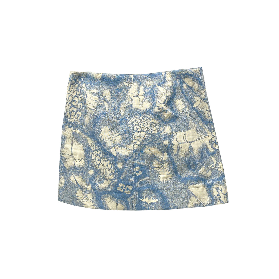 [GANNI]Brocade Mini Skirt/Silver Lake Blue(F8325)