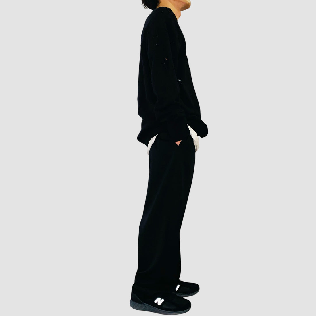 [yohji yamamoto]REGULATION GABARDINE STANDARD STRING PANTS/BLACK(HL-P01-140)