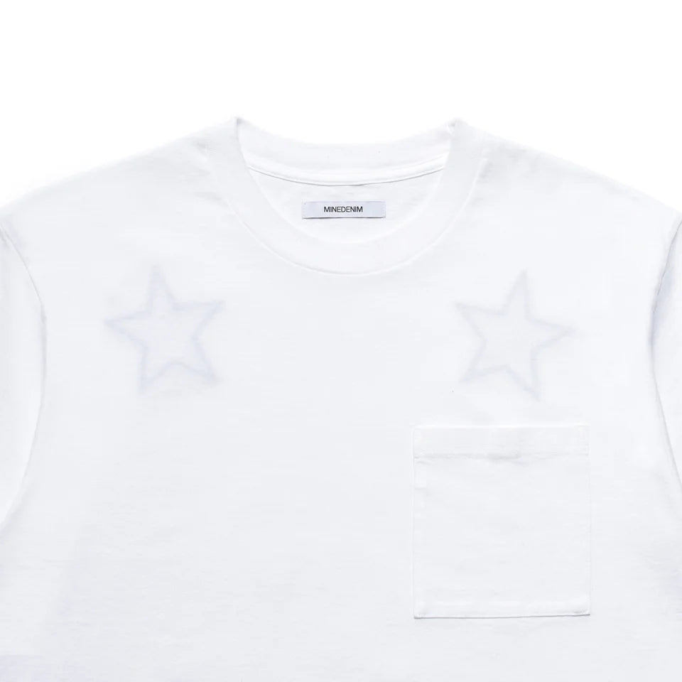 [MINEDENIM]M&M × MINEDENIM Star Embroidery Pocket Tee/WHITE(MND-MM41)