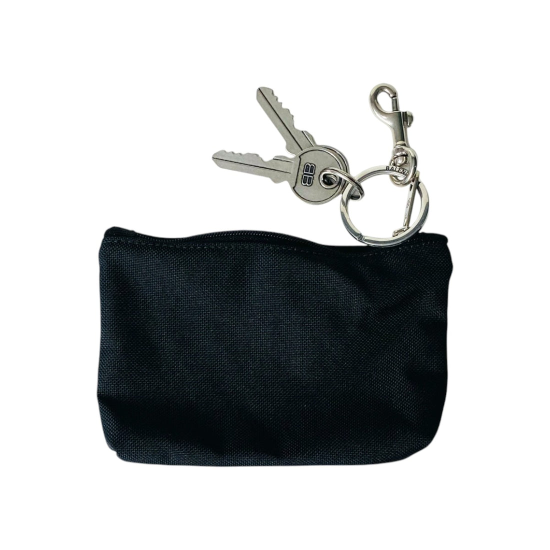 [BALENCIAGA]KEYRING ZIPPED POUCH/BLACK(8458782AB61)
