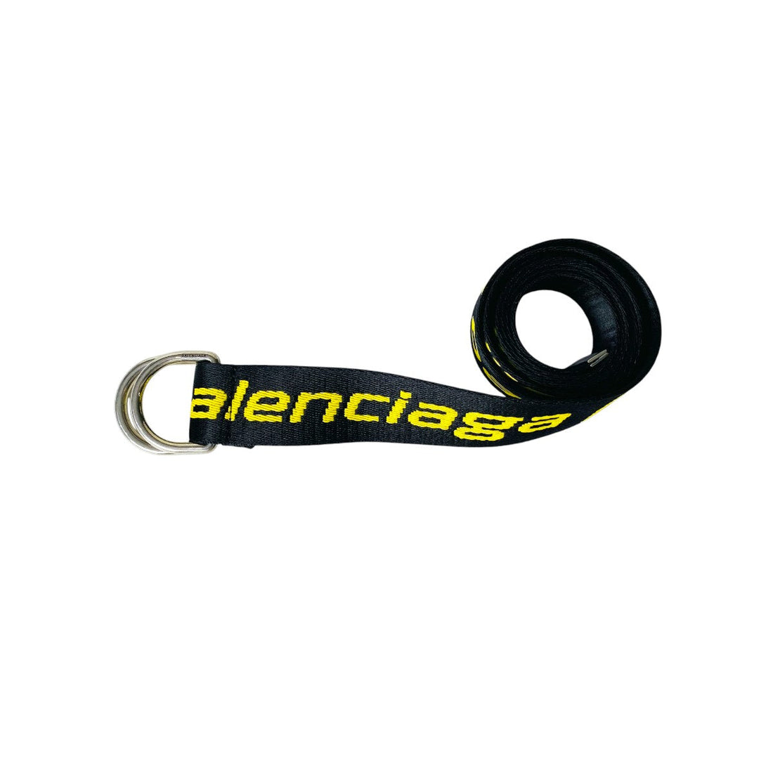 [BALENCIAGA]D RING BELT 40/BLACK/YELLOW(8509352AB5W)